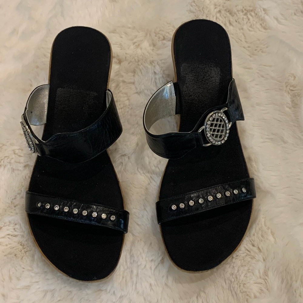 Wood Sole Leather Sandals